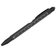Custom Logo 9 in 1 Multifunction Screwdriver Ruler Level Touch Stylus Metal Ballpoint Pen tactical pen